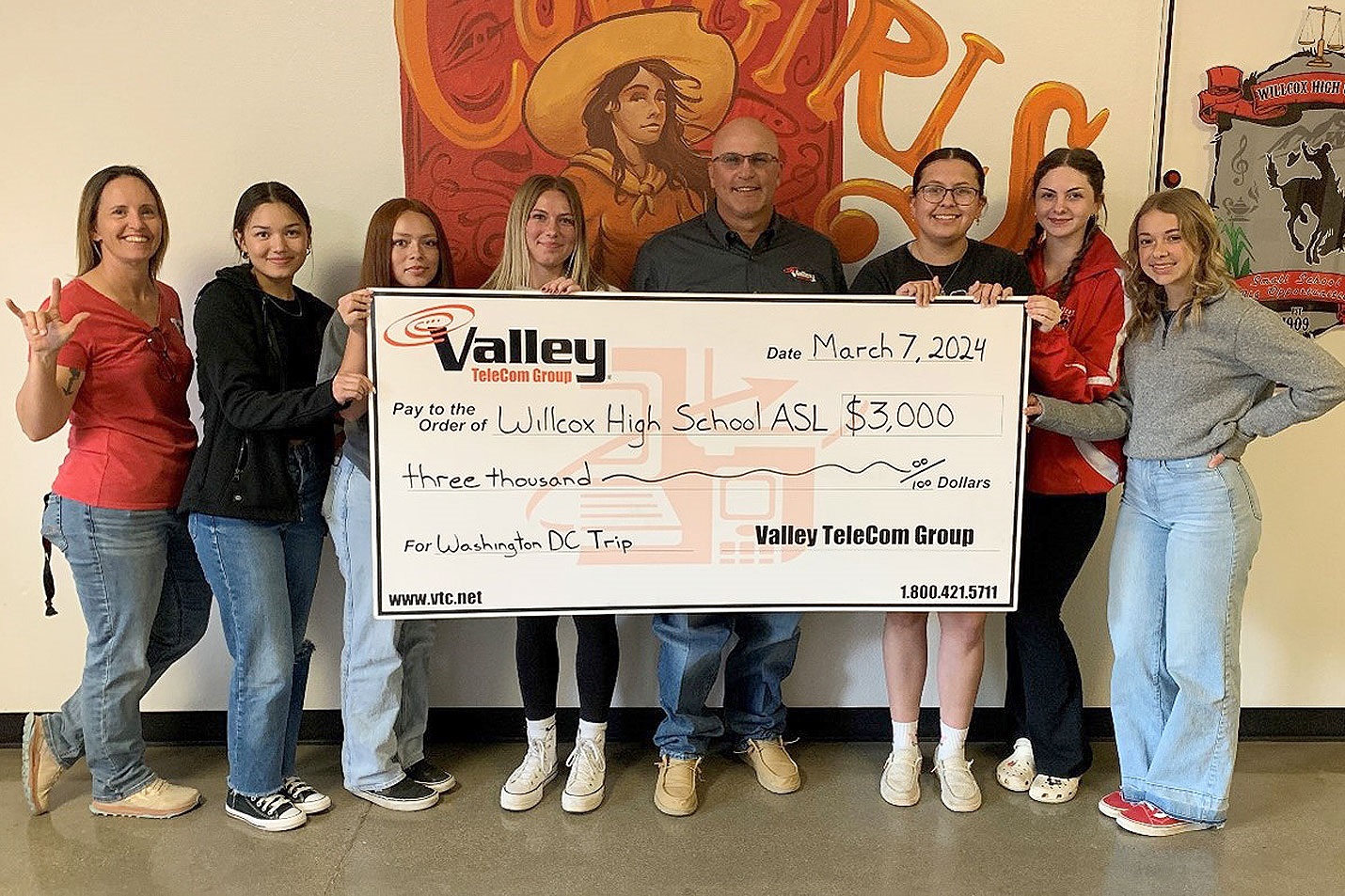 Valley Foundation Grant gift to Willcox High School ASL program